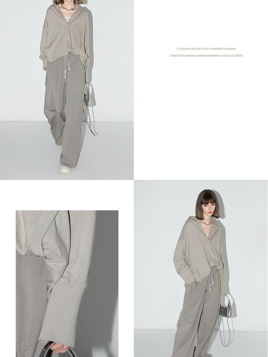 COCOBELLA 100 Percent Cotton Loose Patchwork Ribbed Pocket Street Pullover Hoodies