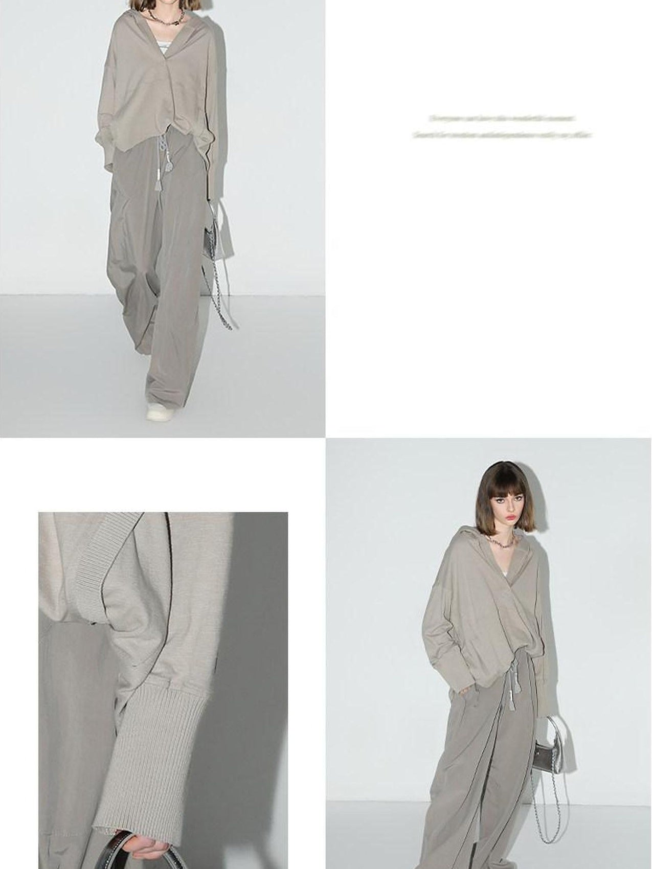 COCOBELLA 100 Percent Cotton Loose Patchwork Ribbed Pocket Street Pullover Hoodies