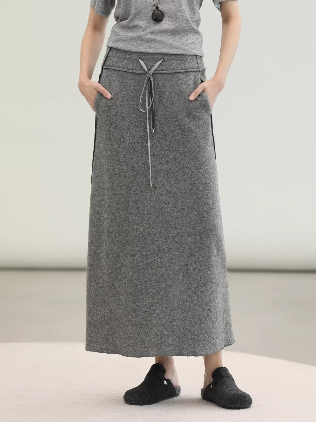 COCOBELLA_100%_Wool_Lined_High_Waist_Pocket_Side_Zipper_Straight_Pencil_Office_Skirts_MISSTT
