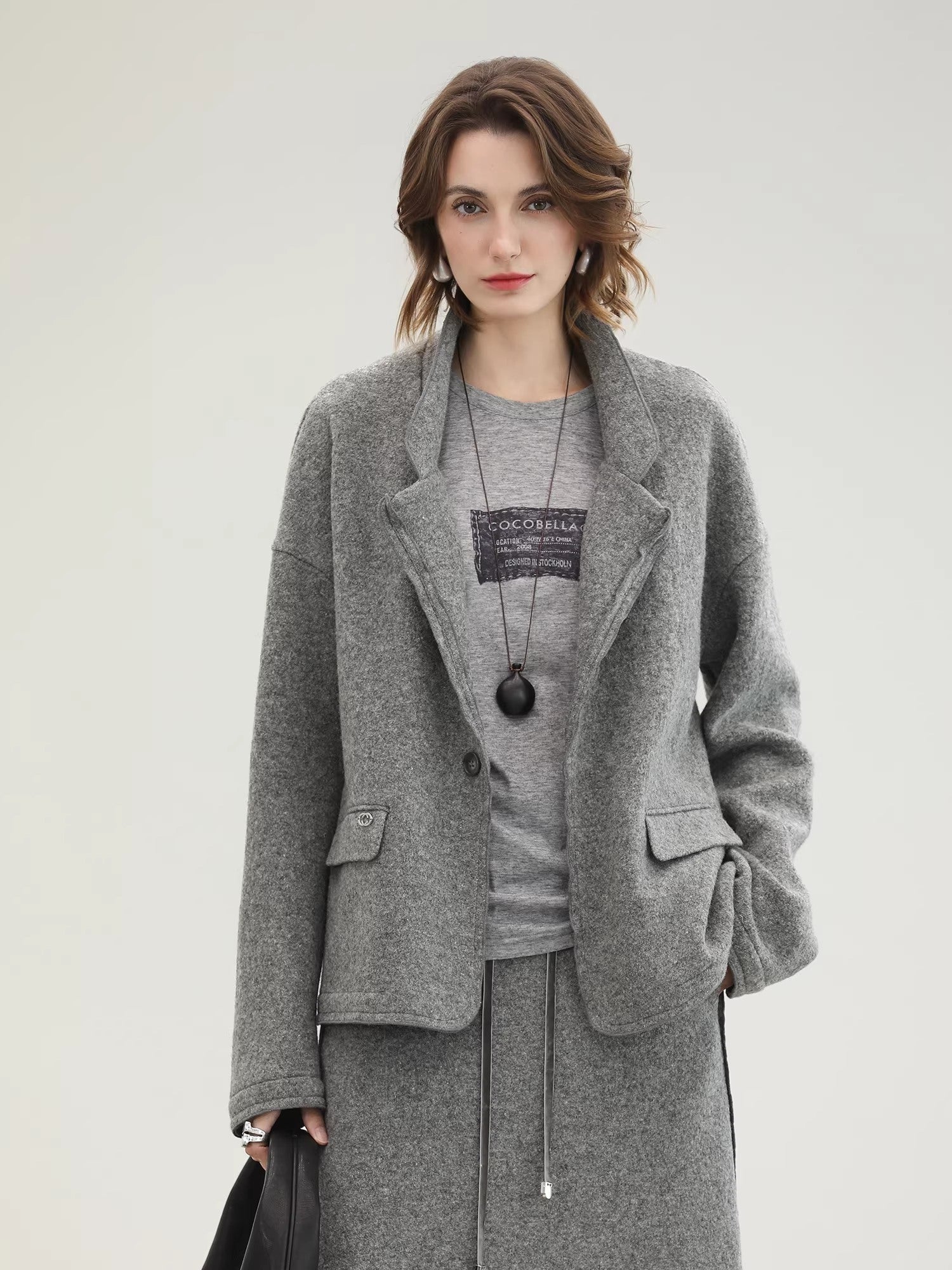 COCOBELLA_100%_Wool_Lined_High_Waist_Pocket_Side_Zipper_Straight_Pencil_Office_Skirts_MISSTT