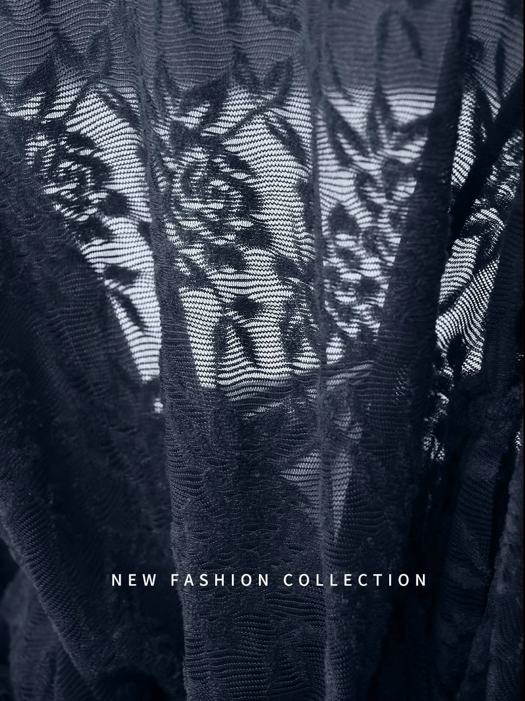 COCOBELLA 3D Applique Lace Hollow French Slim Fit V Neck Long Sleeve T-Shirts