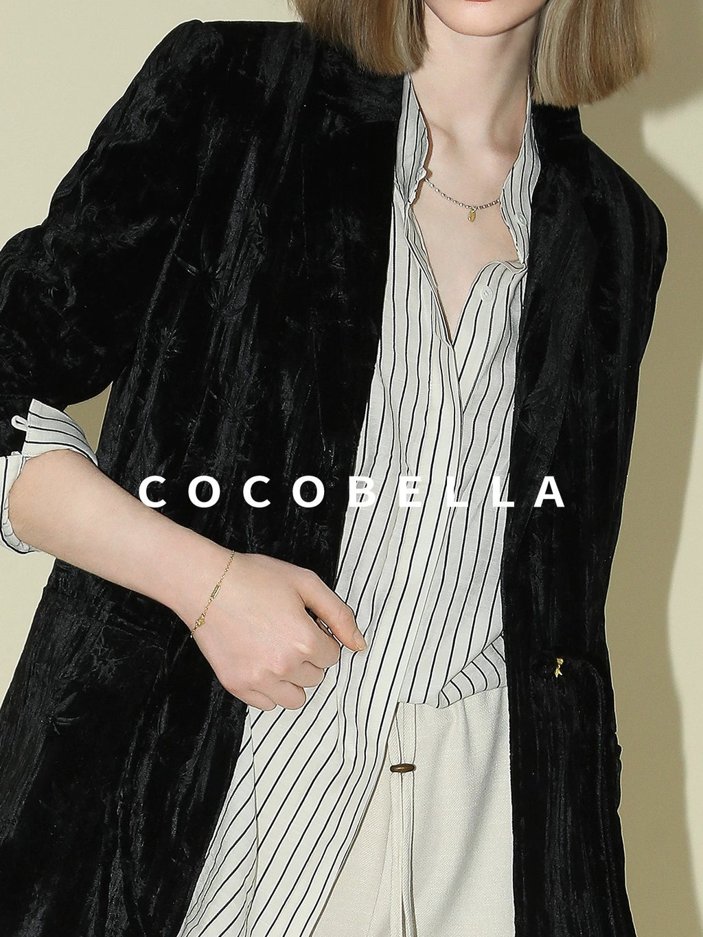 COCOBELLA 3D Embellished Pocket Straight Fit Commuter Blazer For Women Casual Jackets