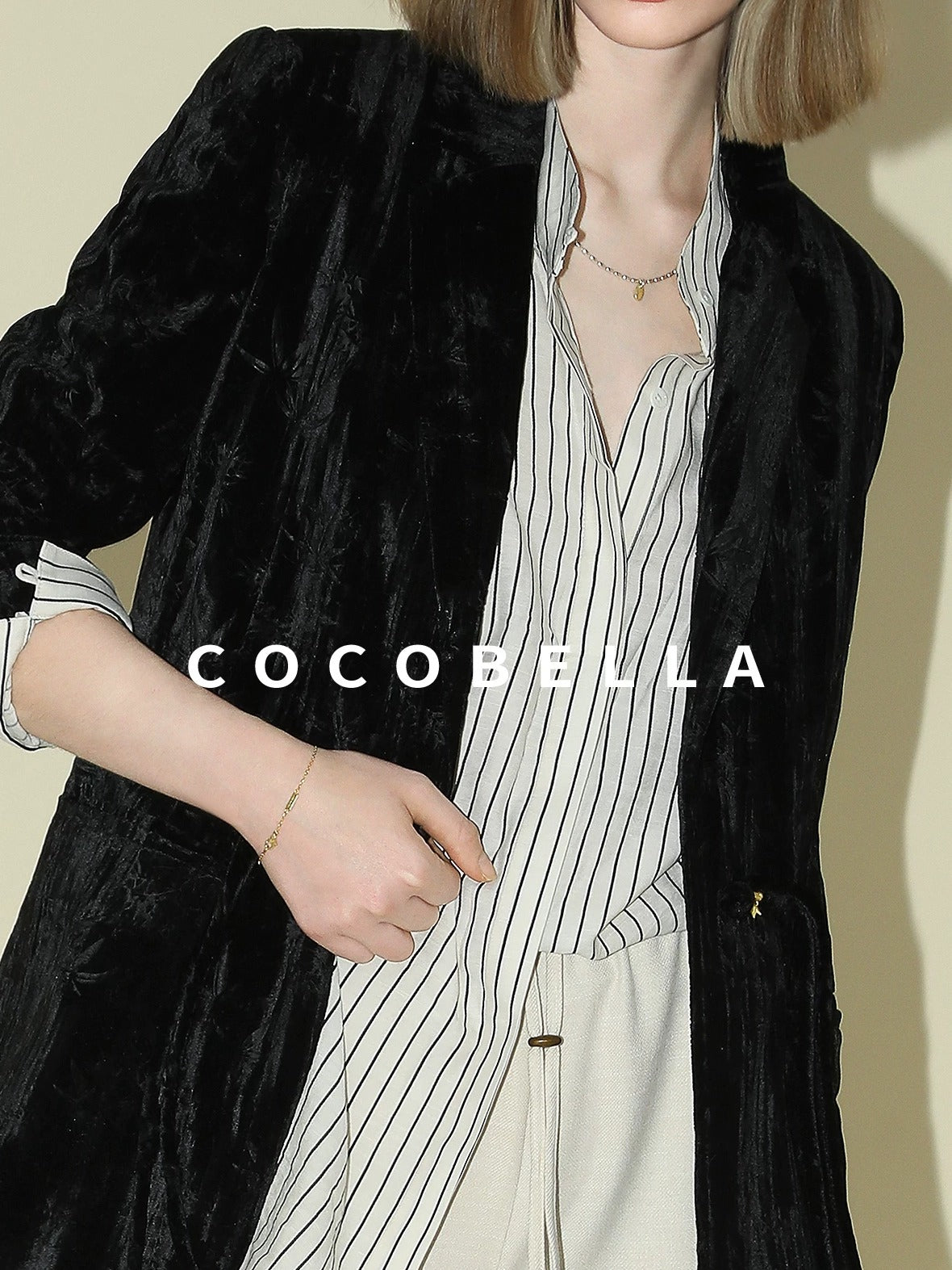 COCOBELLA 3D Embellished Pocket Straight Fit Commuter Blazer For Women Casual Jackets