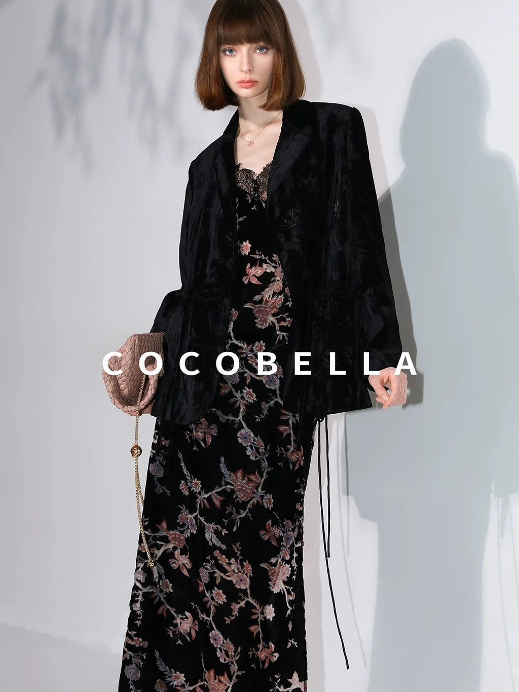 COCOBELLA 3D Embellished Pocket Straight Fit Commuter Blazer For Women Casual Jackets