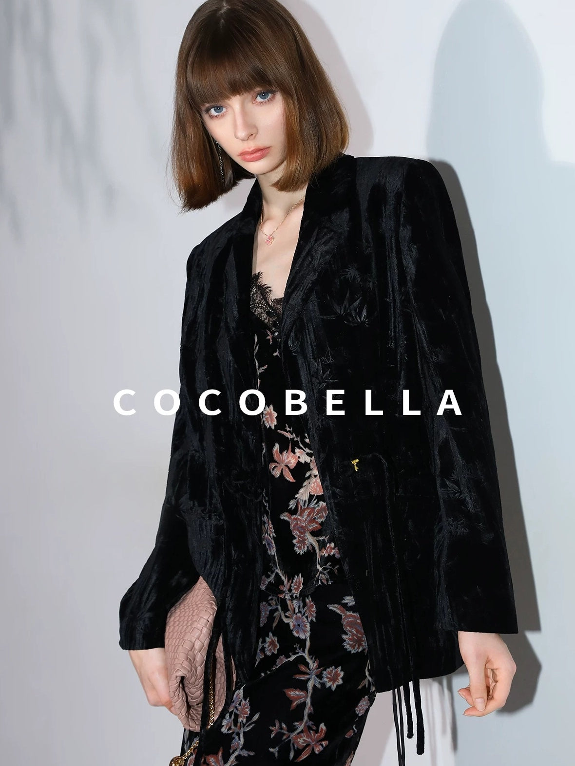 COCOBELLA 3D Embellished Pocket Straight Fit Commuter Blazer For Women Casual Jackets