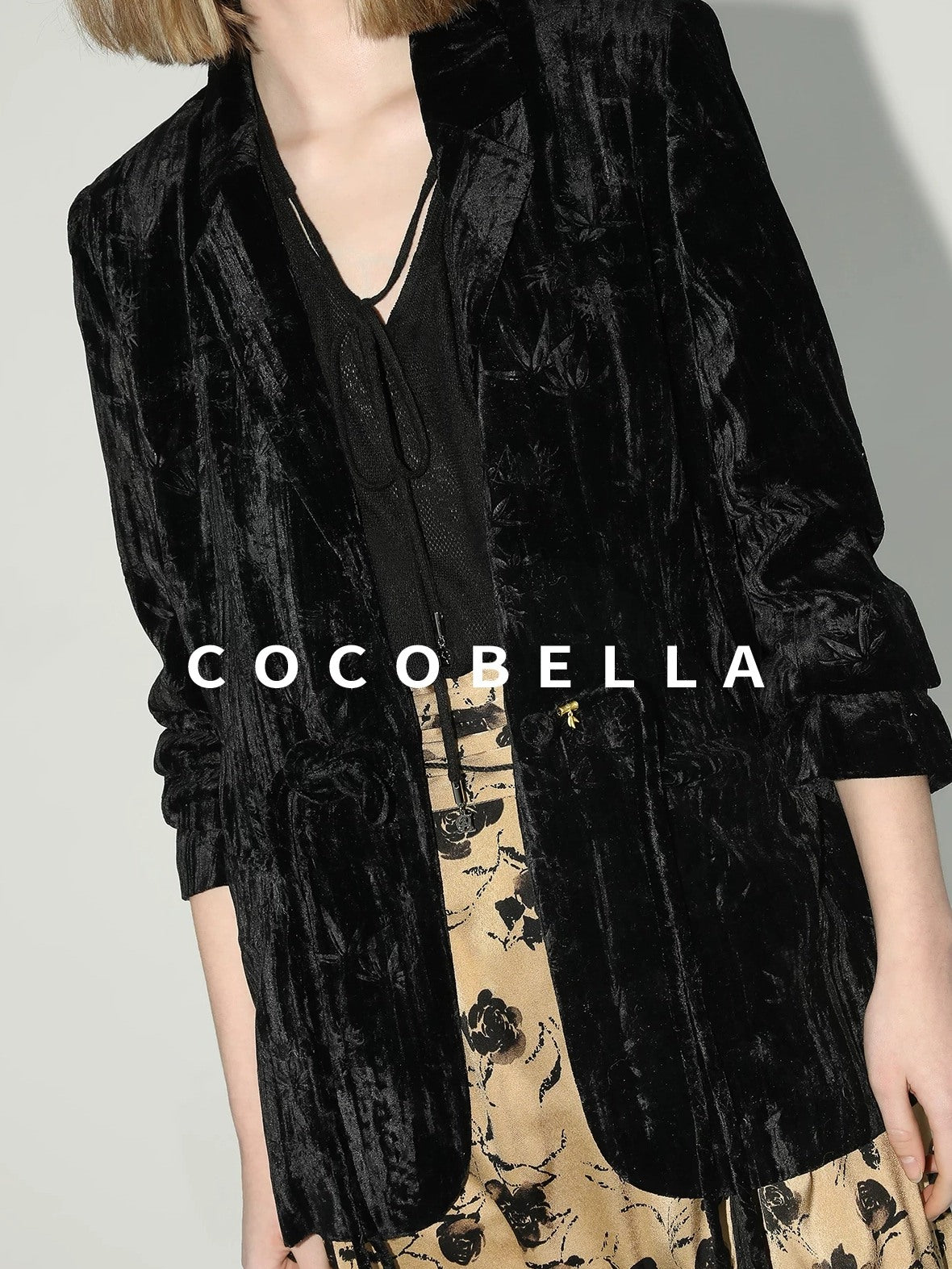 COCOBELLA 3D Embellished Pocket Straight Fit Commuter Blazer For Women Casual Jackets