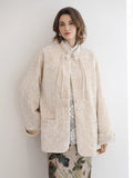 COCOBELLA_3D_Embroidered_Sequin_Midlength_Loose_Office_Almond_White_Padded_Jackets_MISSTT