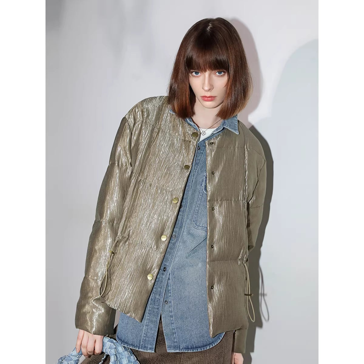 COCOBELLA_90_Percent_Duck_Down_Lyocell_Office_Regular_Fit_Avocado_Green_Down_Jackets_MISSTT