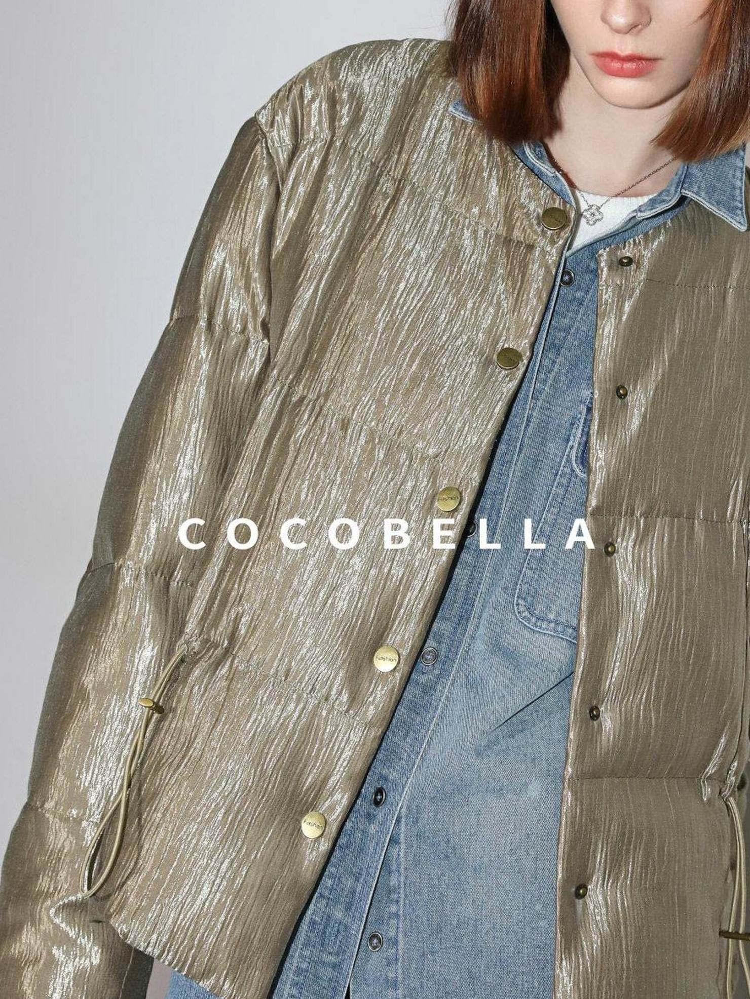 COCOBELLA 90 Percent Duck Down Lyocell Office Regular Fit Avocado Green Down Jackets
