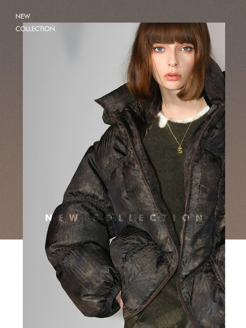 COCOBELLA 90 Percent White Duck Down 150G Commuter Ol Fit Moss Green Short Down Jackets