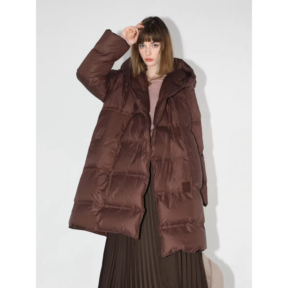 COCOBELLA_90_White_Duck_Down_200G_Straight_Fit_Commuter_Mocha_Outerwear_Down_Jackets_MISSTT