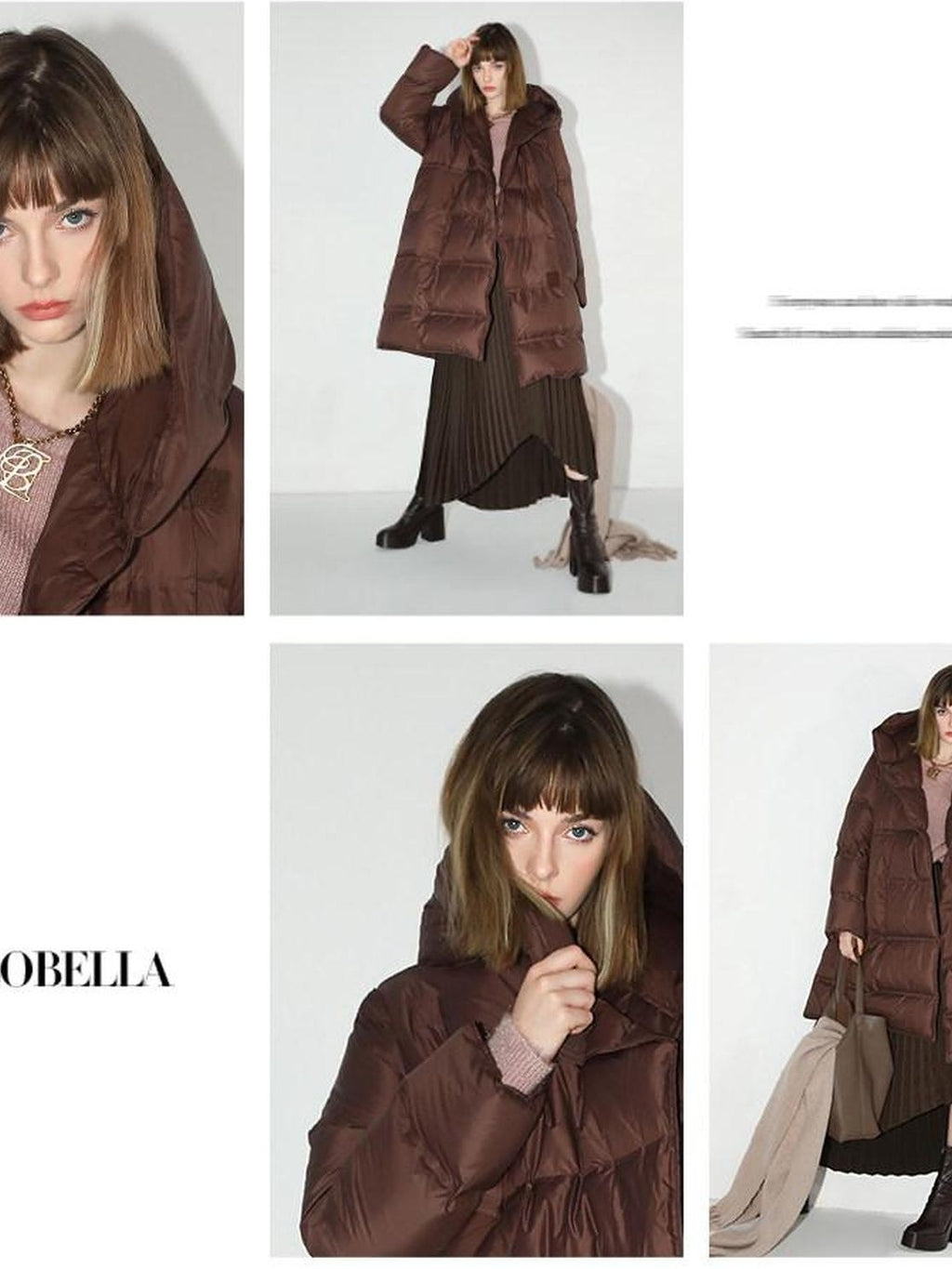 COCOBELLA 90 White Duck Down 200G Straight Fit Commuter Mocha Outerwear Down Jackets