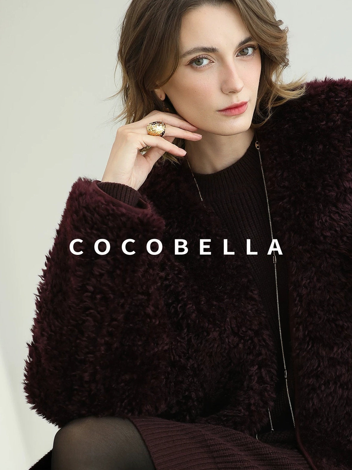 COCOBELLA Acrylic Knit Asymmetric Drop Shoulder H Shaped Straight Work Dresses