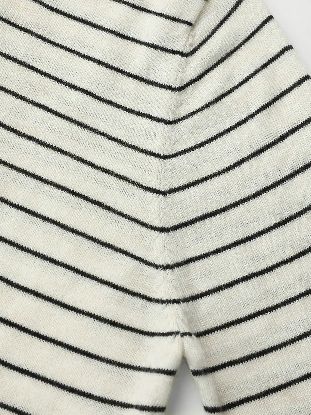 COCOBELLA Acrylic Wool Blend Stripe Straight Fit Minimalist Workday Women Knit Sweater