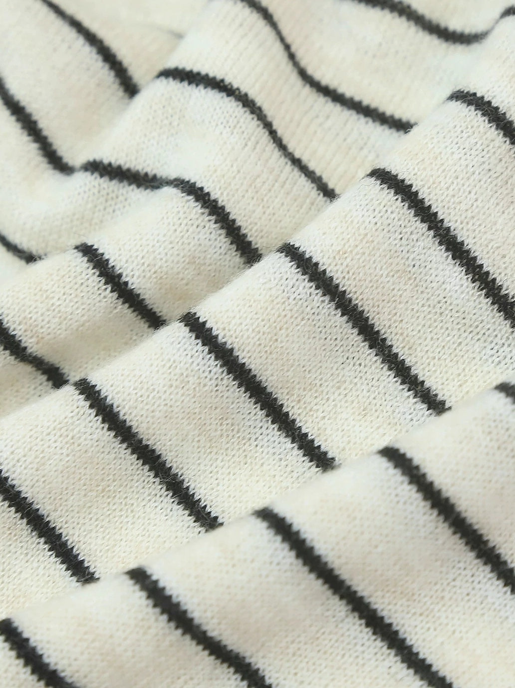 COCOBELLA Acrylic Wool Blend Stripe Straight Fit Minimalist Workday Women Knit Sweater