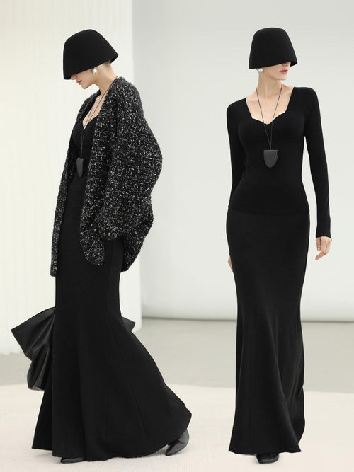 COCOBELLA Anti Static Brushed Knit V Neck Slim Fit Elegant Pullover For Women Work Shirts