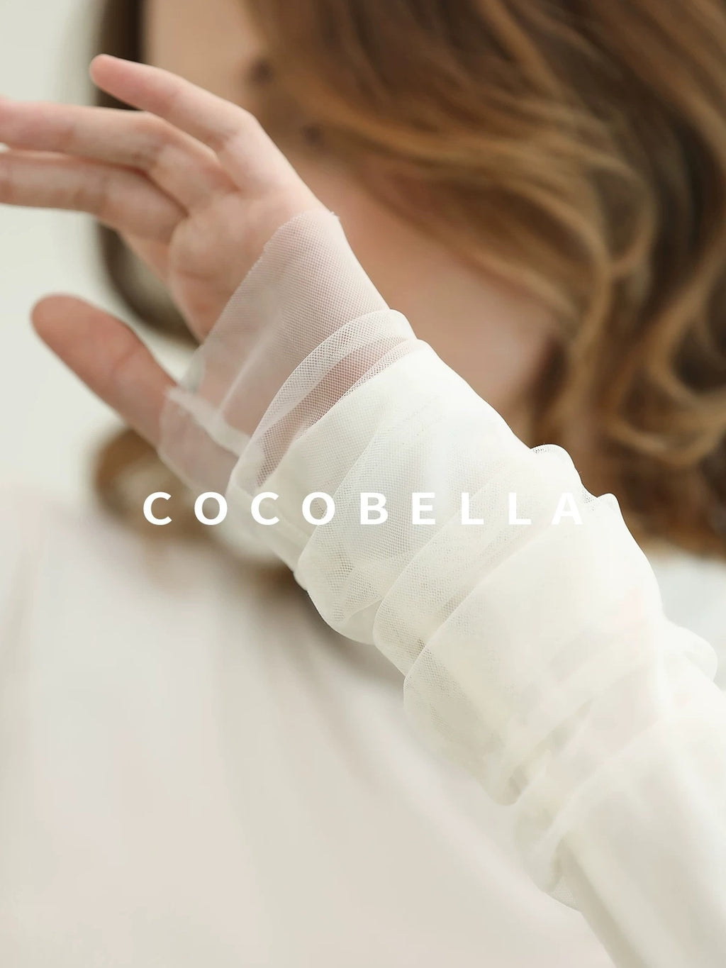 COCOBELLA Anti Static Minimal Slim Fit Mesh Splice High Neck Longsleeve Women Office Shirts