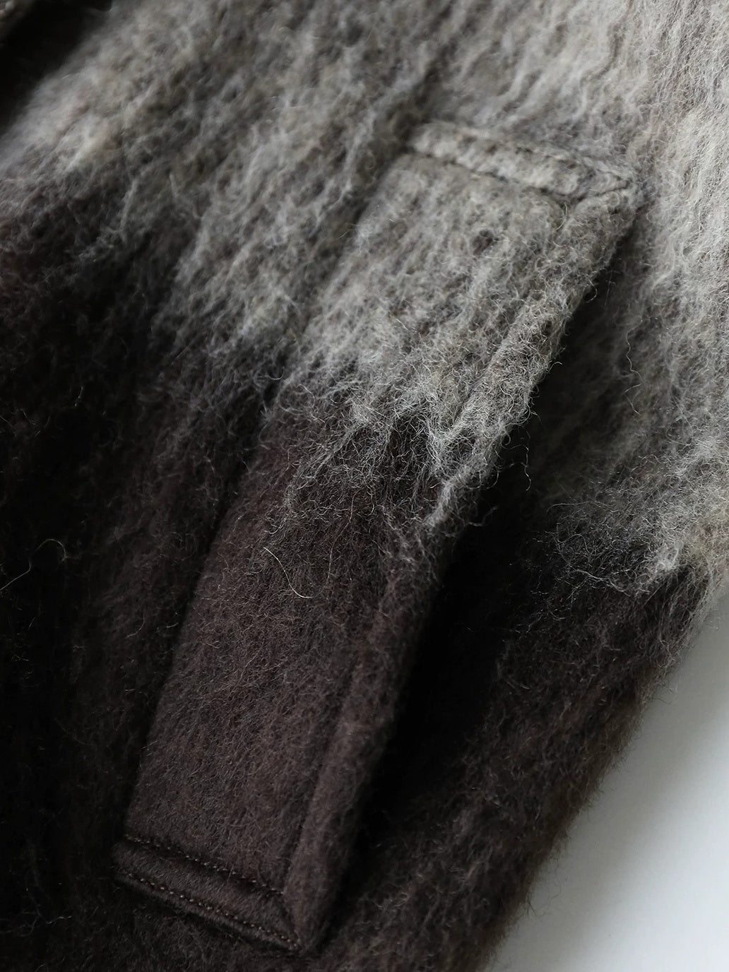 COCOBELLA Brushed Wool Blend Thick Midlength Loose Fit British Plaid Single Breasted Coats