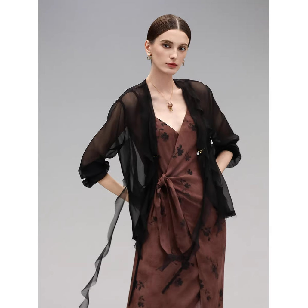 COCOBELLA_Chiffon_Ruffle_Slim_Fit_Long_Sleeve_Ladylike_Commuter_Cardigan_Women_Shirts_MISSTT