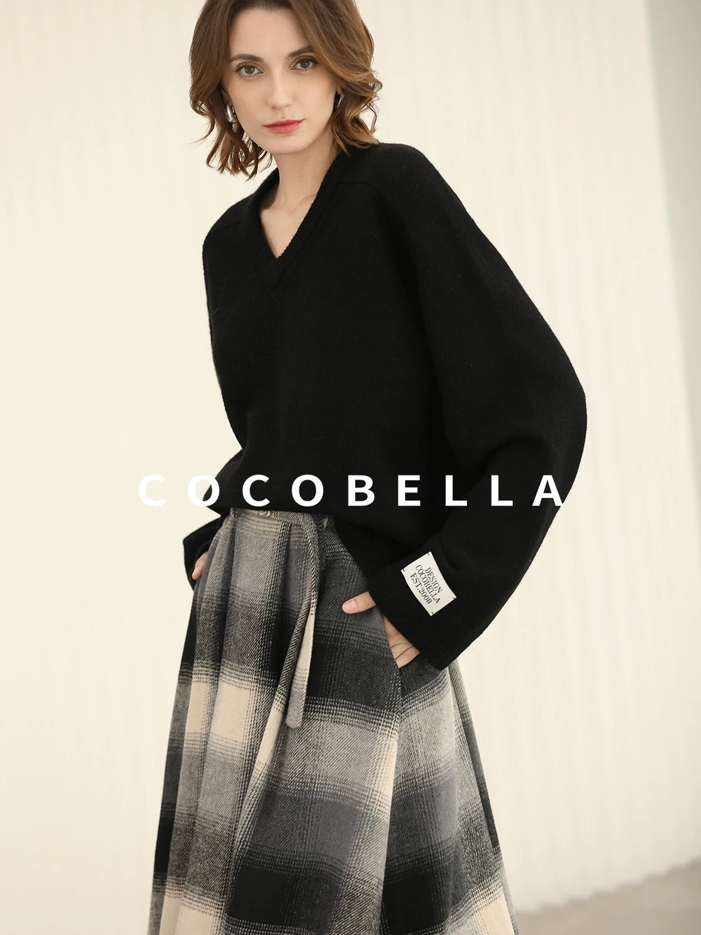 COCOBELLA Classic British Aline Mid Waist Office Commute Casual Womens Skirts