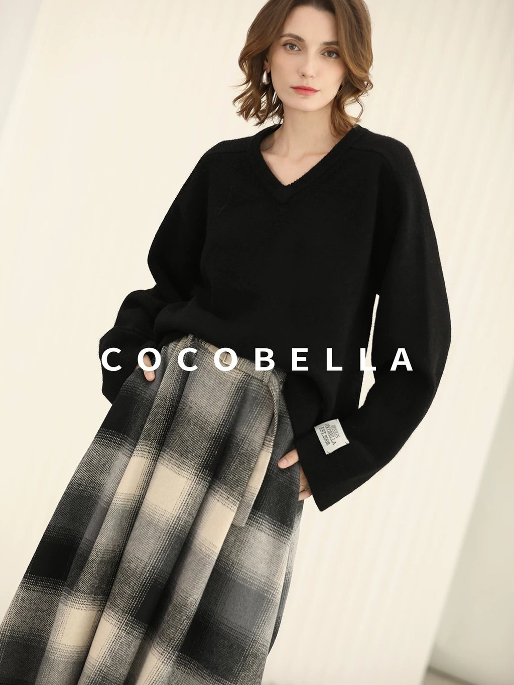 COCOBELLA Classic British Aline Mid Waist Office Commute Casual Womens Skirts