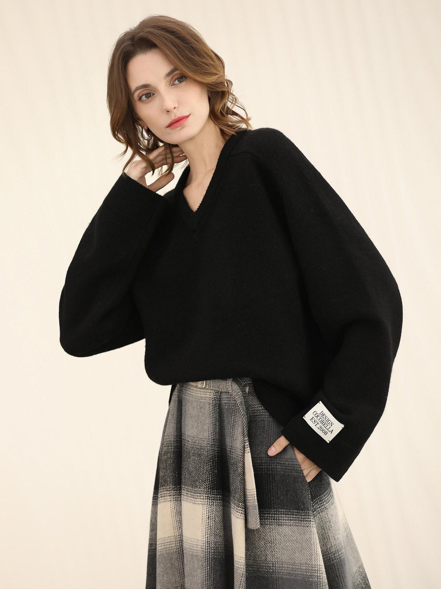 COCOBELLA Classic British Aline Mid Waist Office Commute Casual Womens Skirts