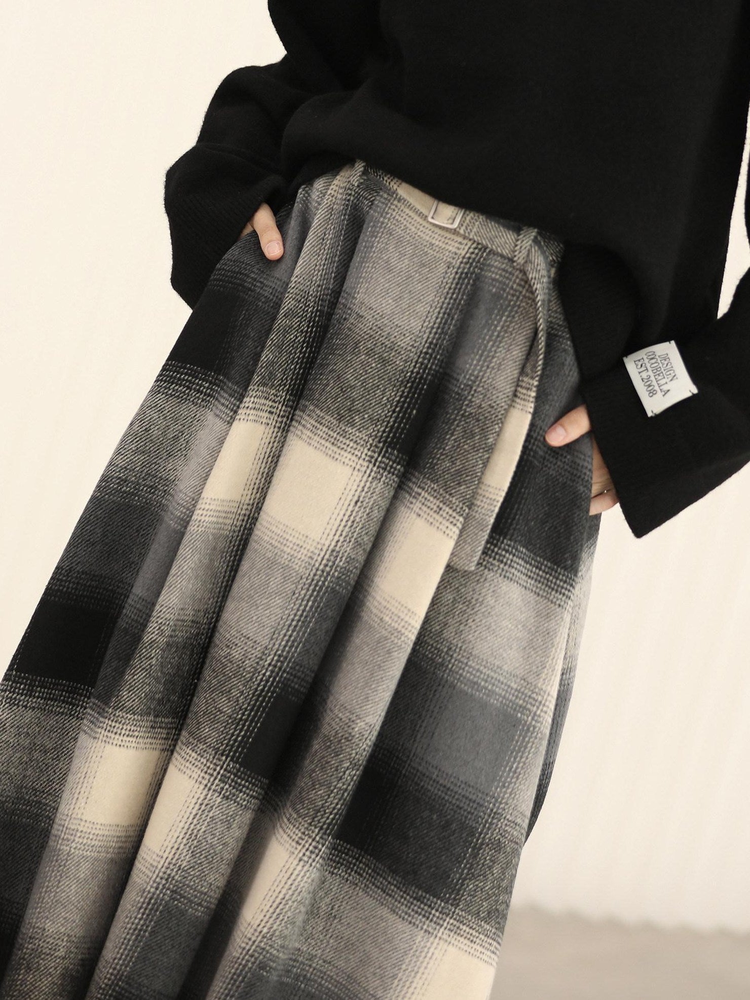 COCOBELLA Classic British Aline Mid Waist Office Commute Casual Womens Skirts