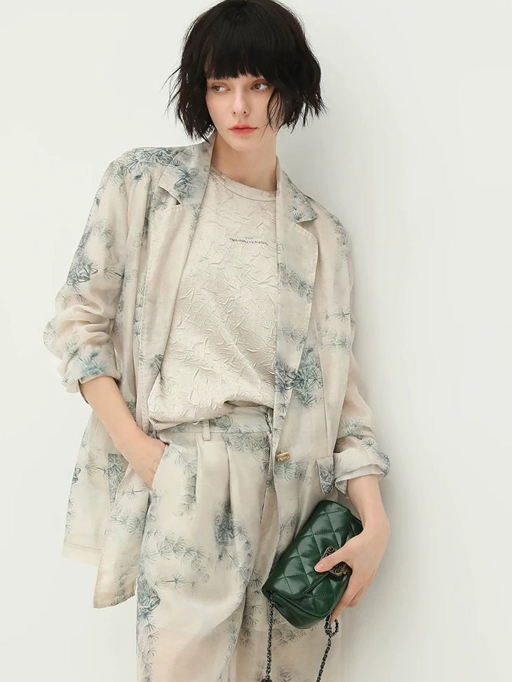 COCOBELLA Commuter Pleated Straight Fit Crew Neck Short Sleeve Women Letter Print T-Shirts