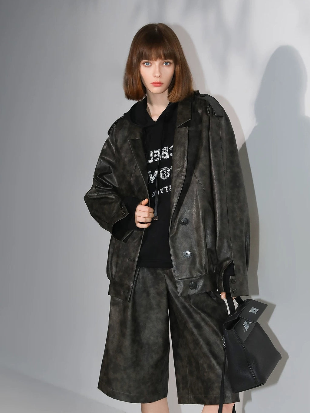 COCOBELLA Cotton Blend Loose Fit Hooded Drawstring Printed Streetwear Sweatshirts