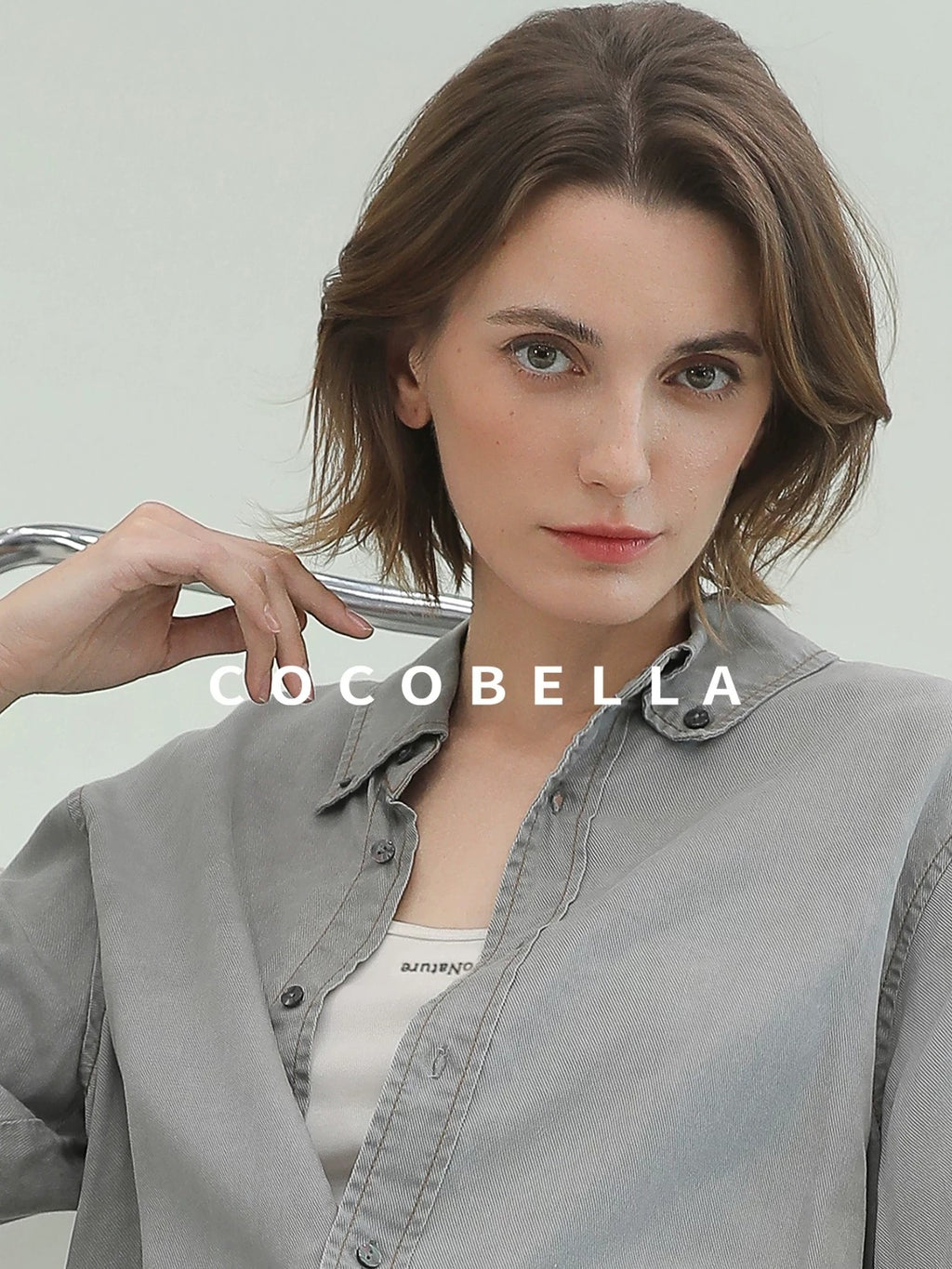 COCOBELLA Cotton Blend Street Slim U Neck Letter Print Women Tank Top Tops