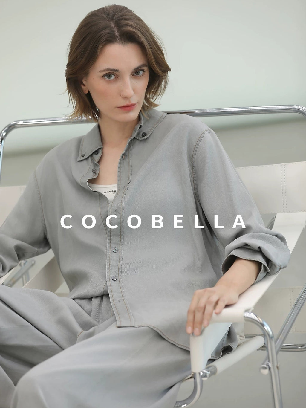 COCOBELLA Cotton Blend Street Slim U Neck Letter Print Women Tank Top Tops