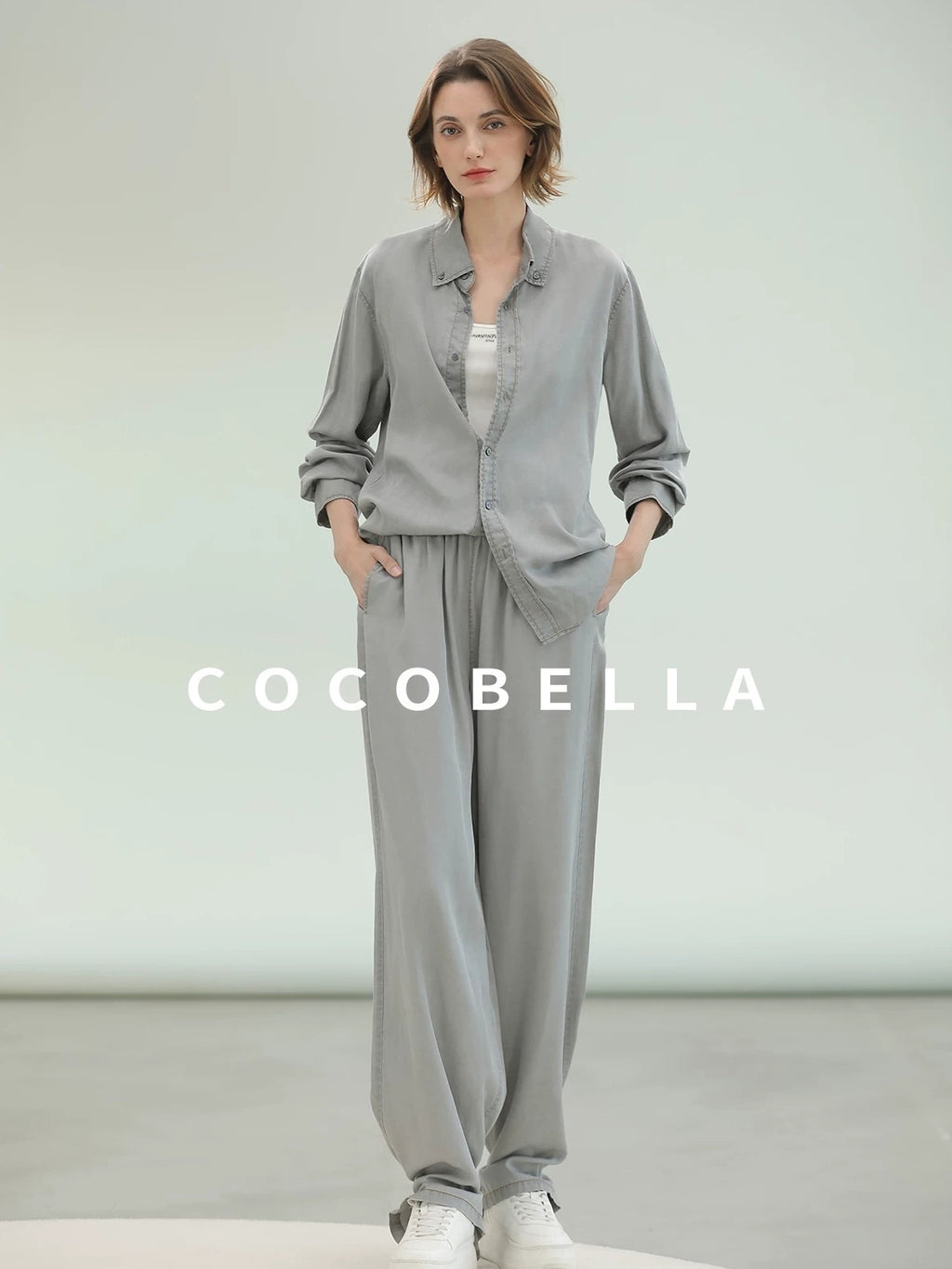 COCOBELLA Cotton Blend Street Slim U Neck Letter Print Women Tank Top Tops