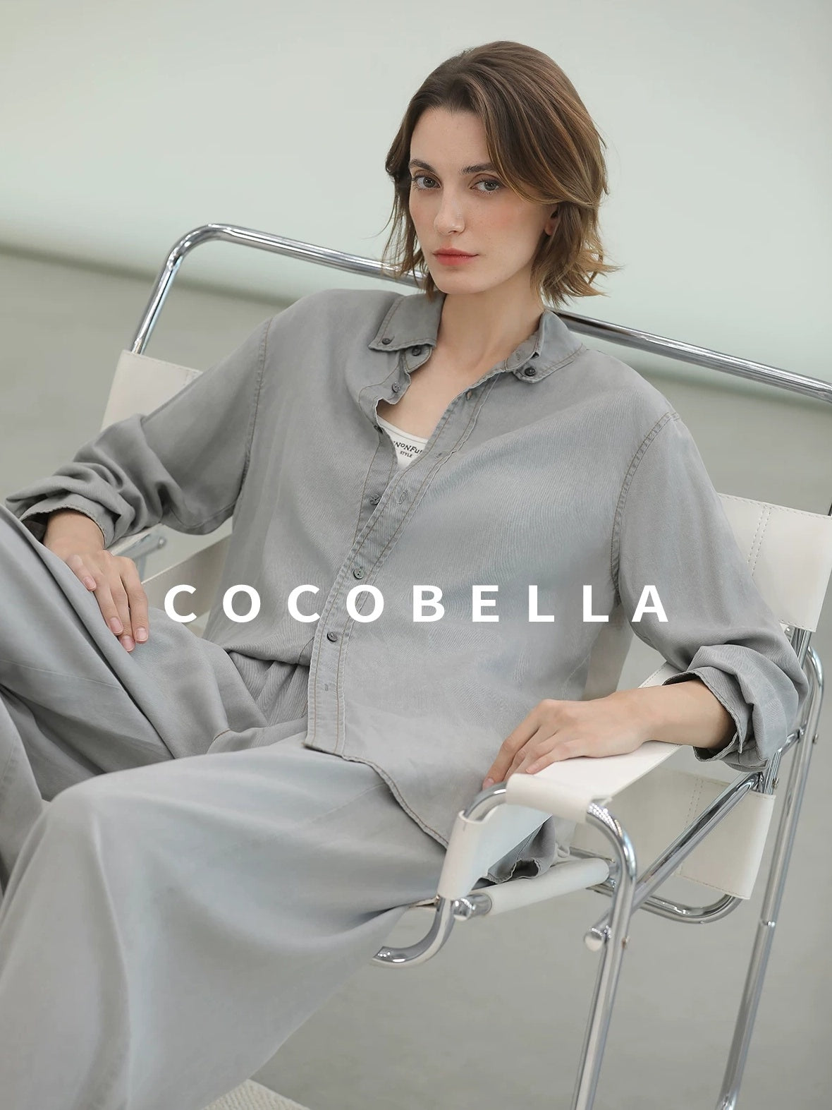 COCOBELLA Cotton Blend Street Slim U Neck Letter Print Women Tank Top Tops