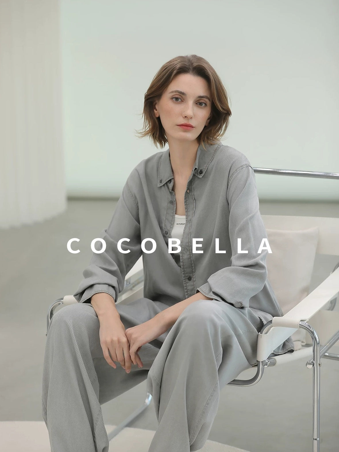 COCOBELLA Cotton Blend Street Slim U Neck Letter Print Women Tank Top Tops