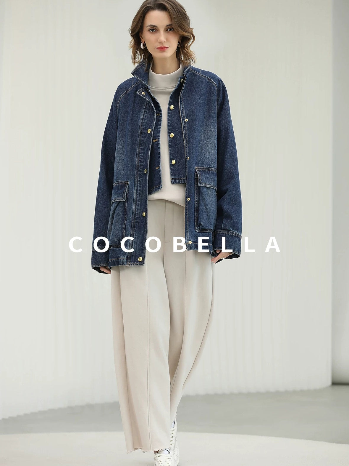 COCOBELLA Cotton Rich Straight Midlength Commuter Hooded Sweatshirt Hoodies