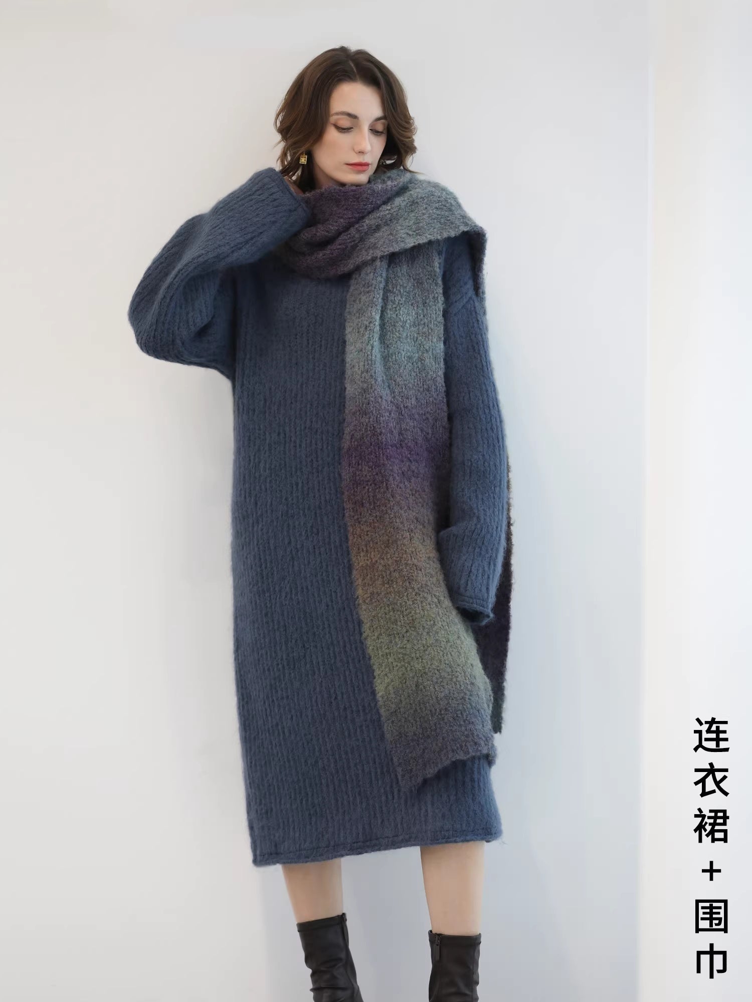 COCOBELLA_Cozy_Alpaca_Blend_Knit_Vintage_Boatneck_H_Fit_Rolled_Hem_Long_Sleeve_Dresses_MISSTT