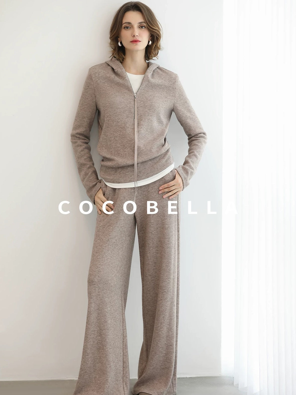 COCOBELLA Cozy Chunky Zip Front Batwing Sleeve Oversized Women Commuter Cardigan Sweater