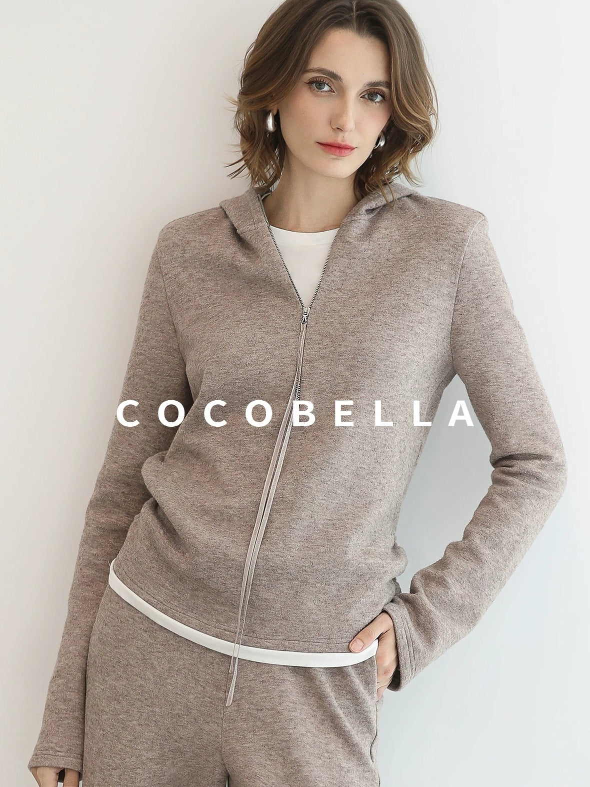 COCOBELLA Cozy Chunky Zip Front Batwing Sleeve Oversized Women Commuter Cardigan Sweater
