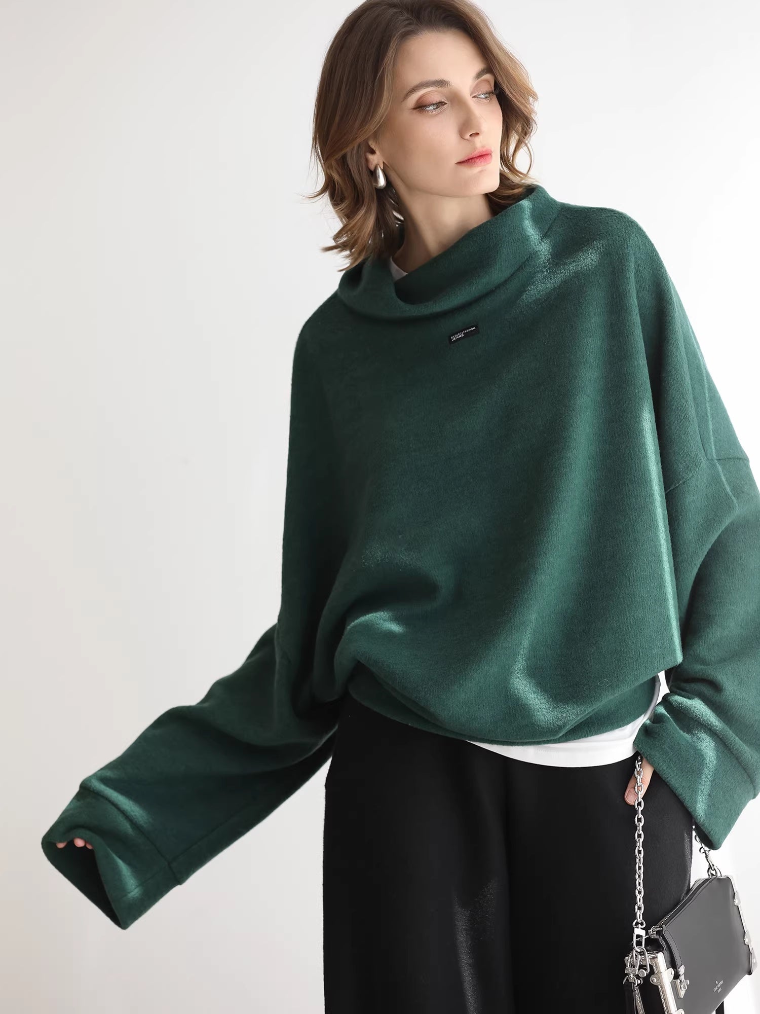 COCOBELLA_Cozy_Oversize_Turtleneck_Knit_Drop_Shoulder_Street_Casual_Thick_Pullover_Sweater_MISSTT