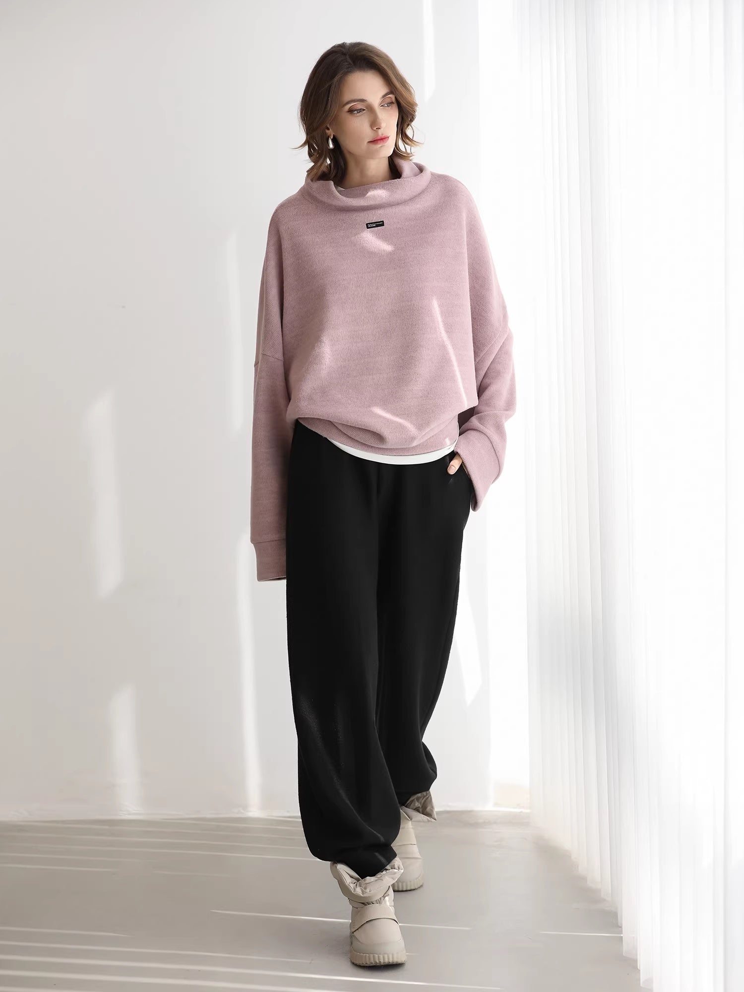 COCOBELLA_Cozy_Oversize_Turtleneck_Knit_Drop_Shoulder_Street_Casual_Thick_Pullover_Sweater_MISSTT