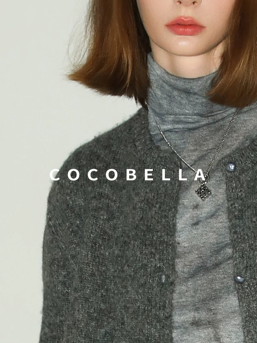 COCOBELLA Cozy Soft Thick Knit Buttoned Boucle Straight Fit Women Crew Neck Sweater