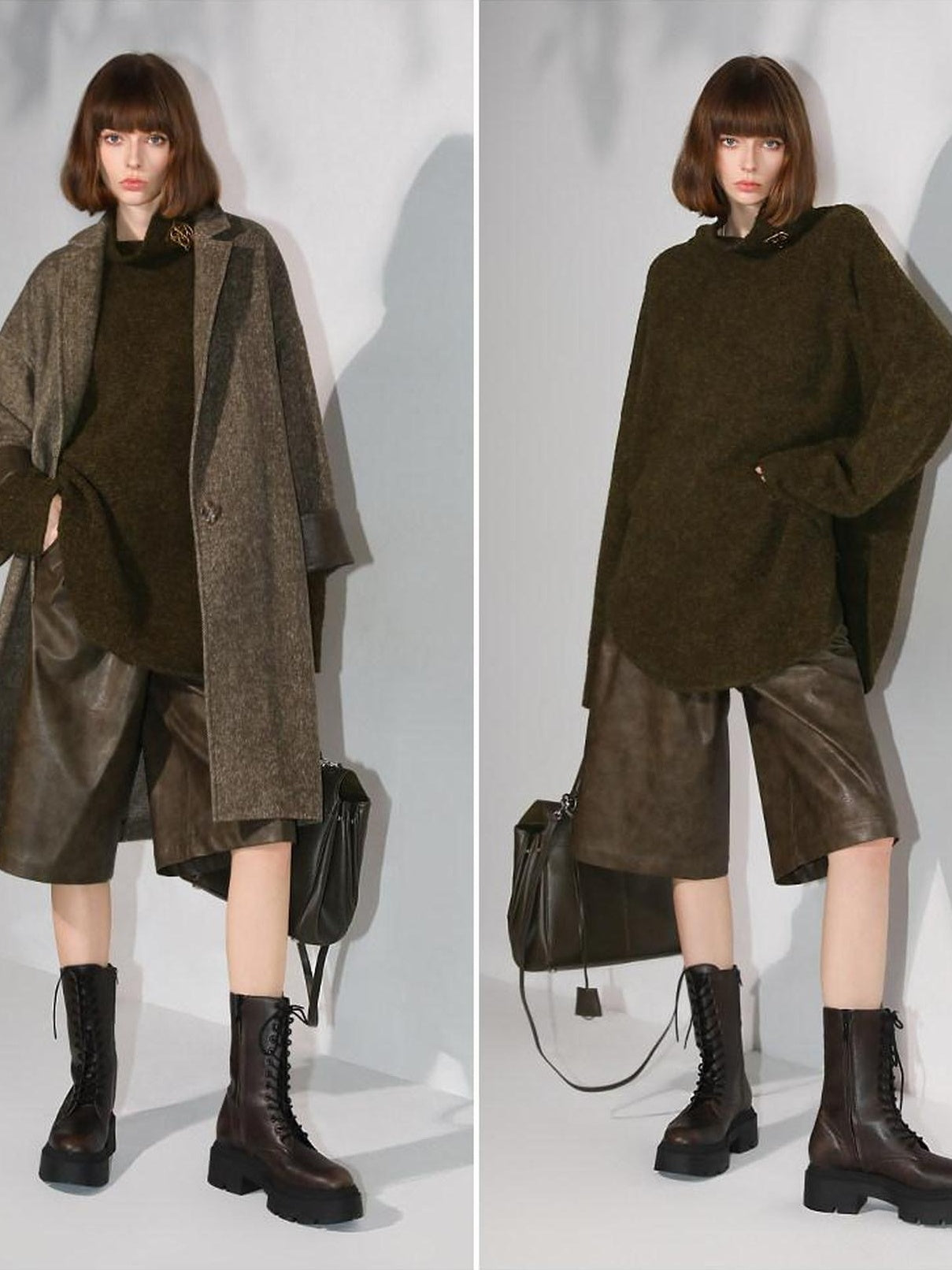 COCOBELLA Cozy Soft Thick Turtleneck Side Slit Relaxed Fit Workwear Women Knit Sweater