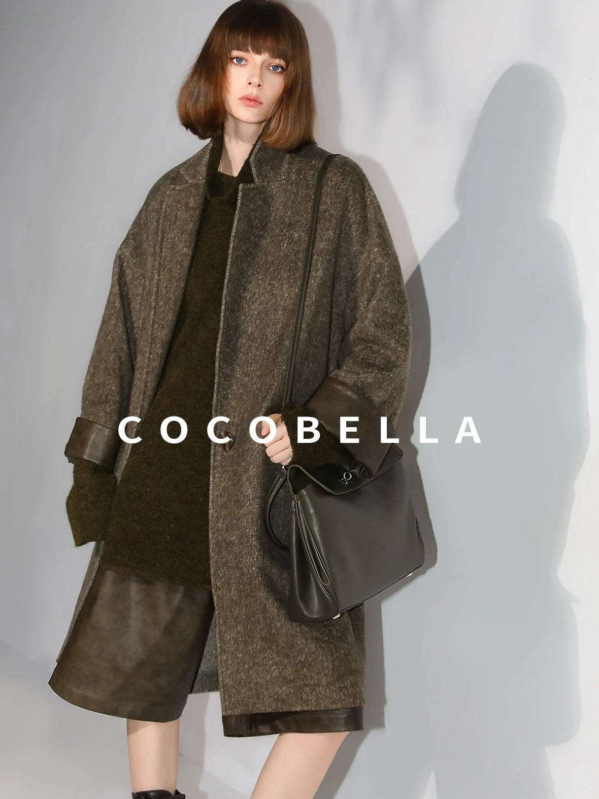 COCOBELLA Cozy Soft Thick Turtleneck Side Slit Relaxed Fit Workwear Women Knit Sweater