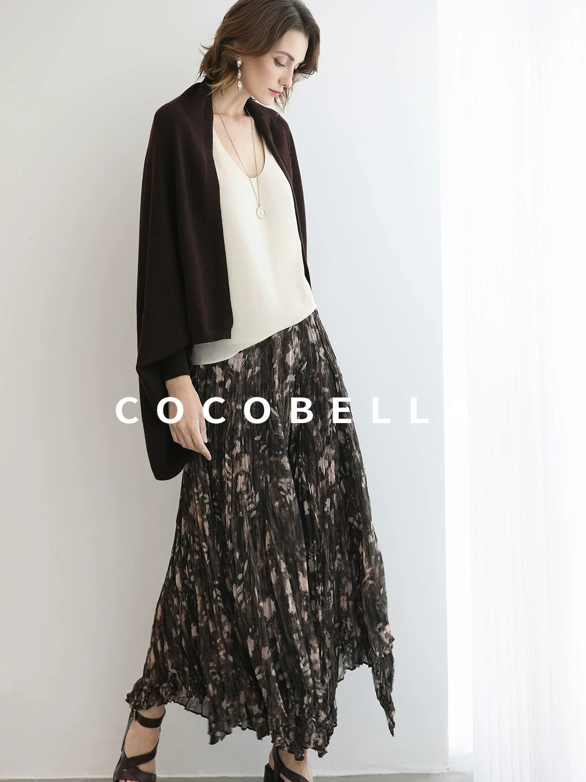 COCOBELLA Cozy Thermal Open Front Relaxed Fit Commuter Knit Women Cardigan Sweater