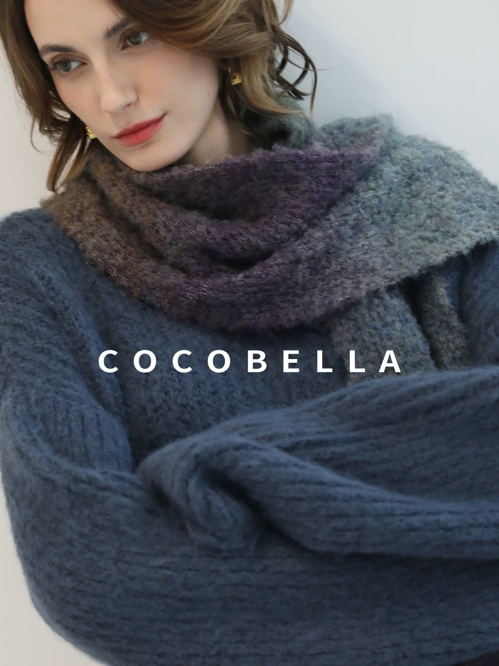 COCOBELLA Cozy Thick Acrylic Blend Vintage Knit Roll Edge Loose Waist City Commute Dresses