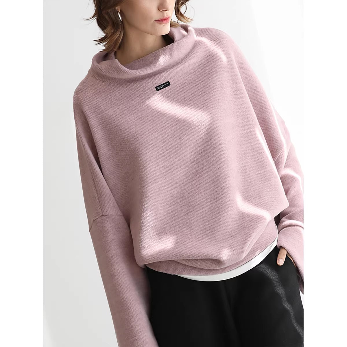 COCOBELLA_Cozy_Thick_Pullover_Stand_Collar_Loose_Drop_Shoulder_Long_Sleeve_Street_Sweatshirts_MISSTT