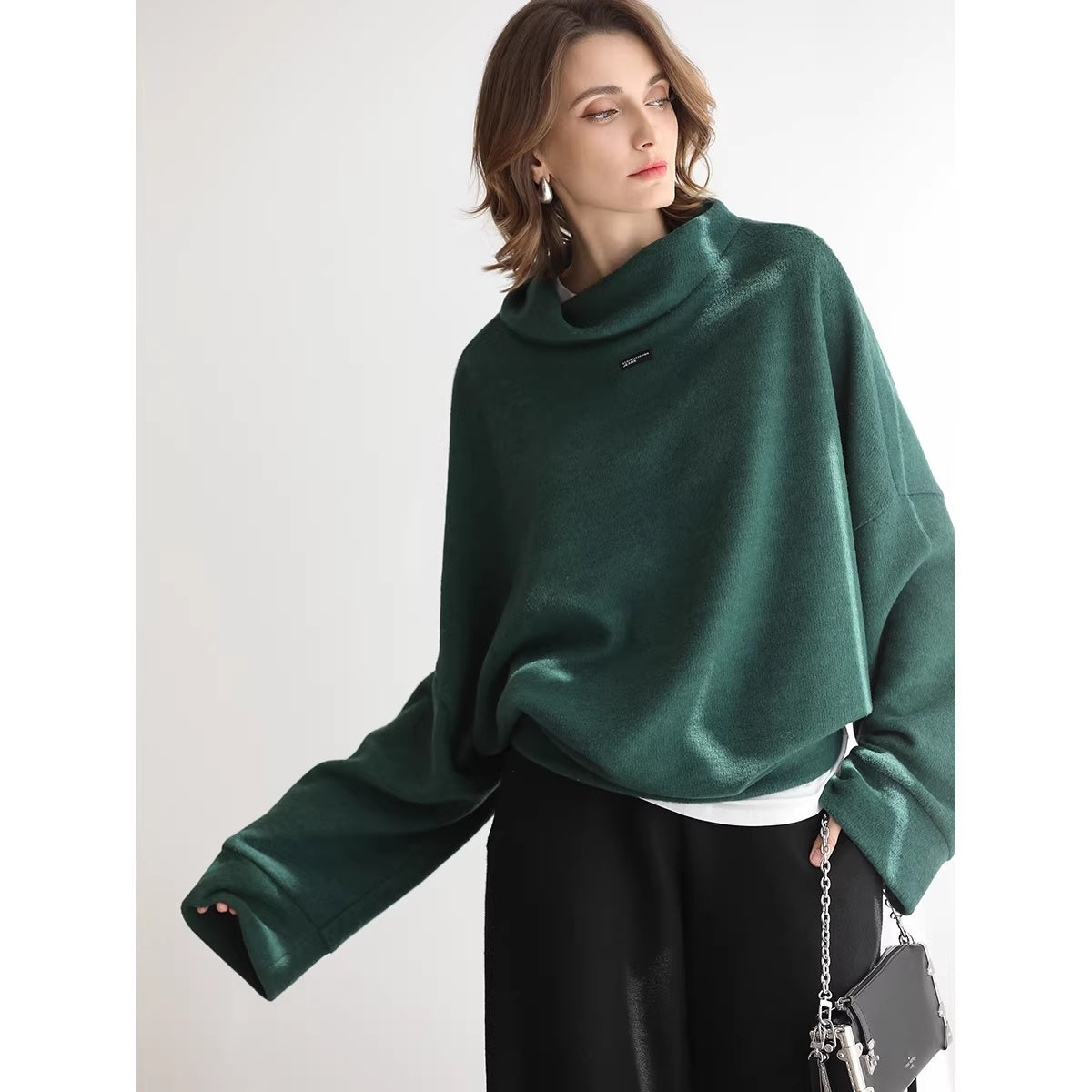 COCOBELLA_Cozy_Thick_Pullover_Stand_Collar_Loose_Drop_Shoulder_Long_Sleeve_Street_Sweatshirts_MISSTT