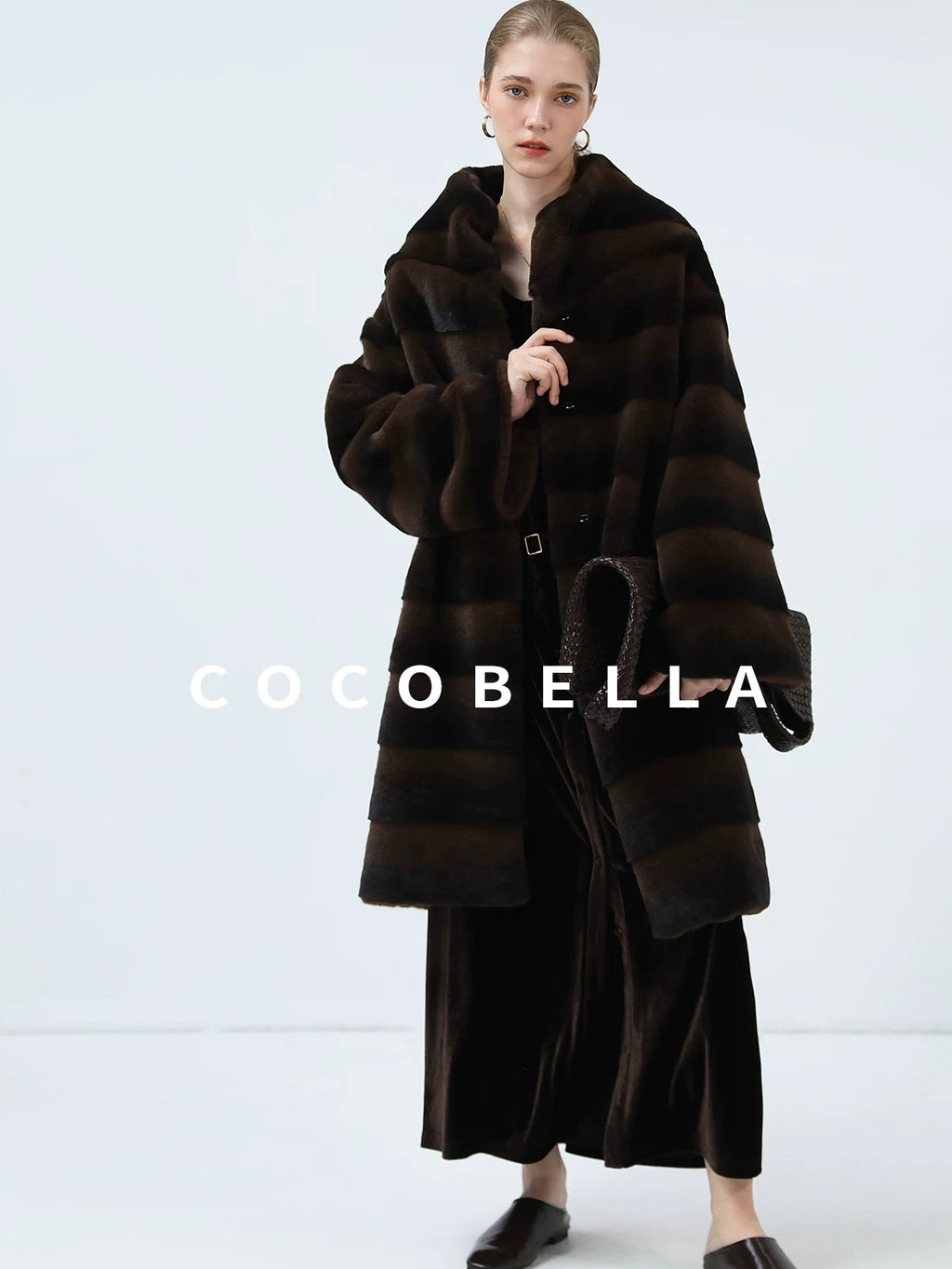 COCOBELLA Elegant Belted Button Lantern Sleeves Round Neck Office Shirtdress Shirts