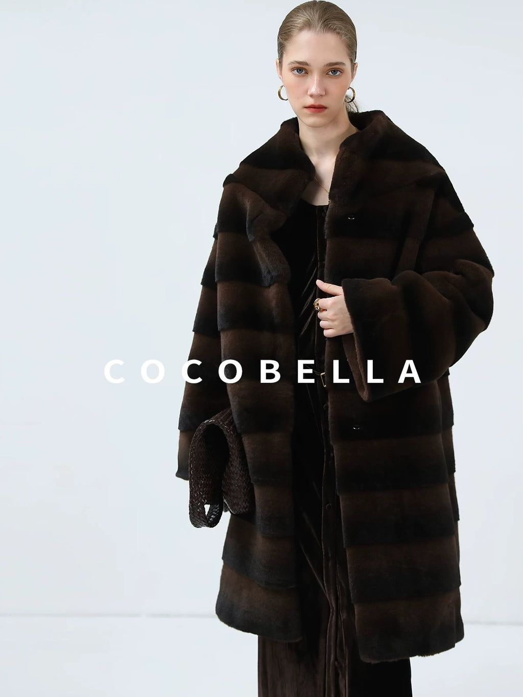 COCOBELLA Elegant Belted Button Lantern Sleeves Round Neck Office Shirtdress Shirts