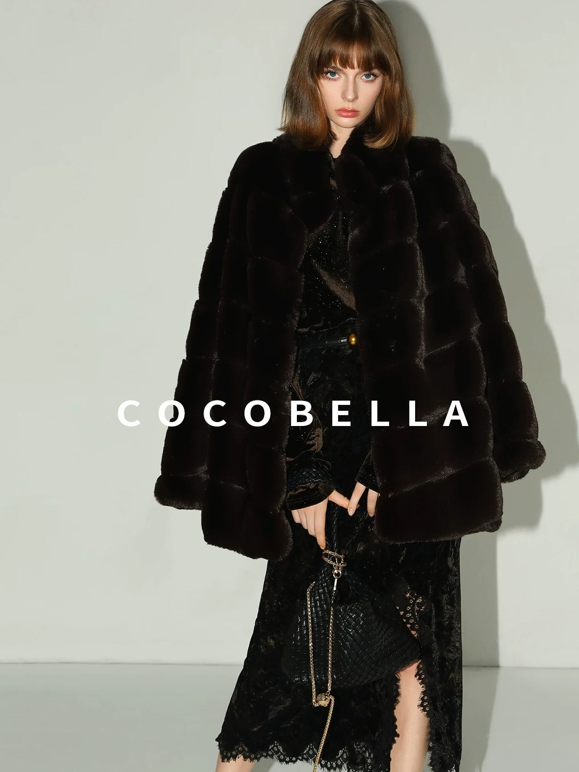 COCOBELLA Elegant Black Gold Lace Patchwork New Chinese Style Slim Mid Waist Midi Skirts